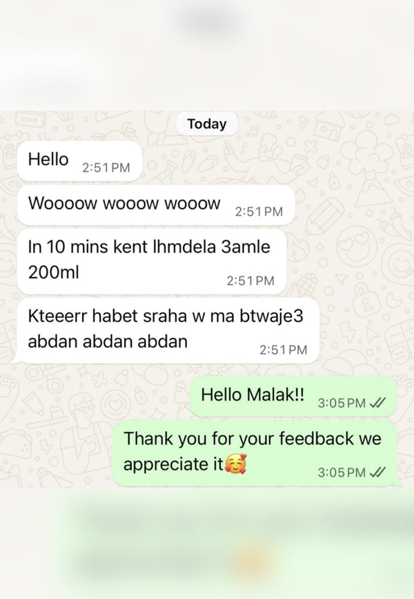 WeeWonders customer — WhatsApp message